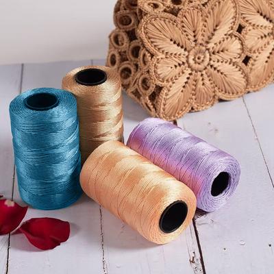 100g/roll Crochet Yarn DIY Craft Thread Ice Silk Art Yarn Cord for Hat Doll Sewing Bags Hand Knitting Crocheting Yarn Thread