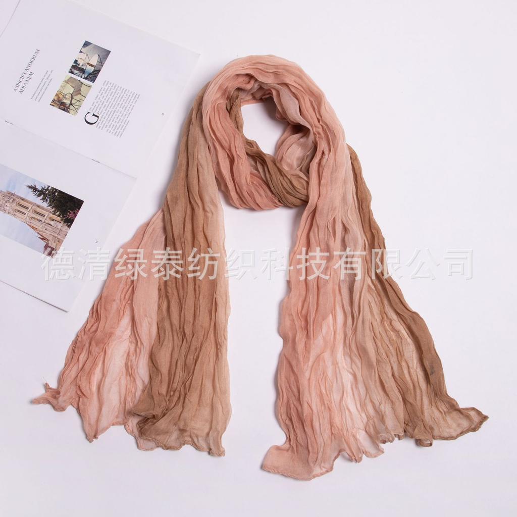 Twist Scarf Color Matching Women'S Scarf Contrasting Color Imitation Hand-Painted Printed Scarf