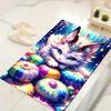 1pc Colorful Fantasy Cat Design Indoor Area Rug - Soft, Anti-Slip, and Durable Gaming Room Decor for Bedroom