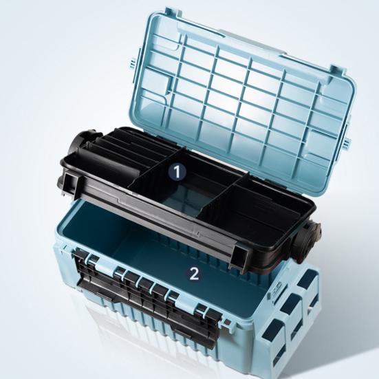Multifunctional Portable Fishing Box Fishing Pole Holder with Handle Multi-layer Large Capacity