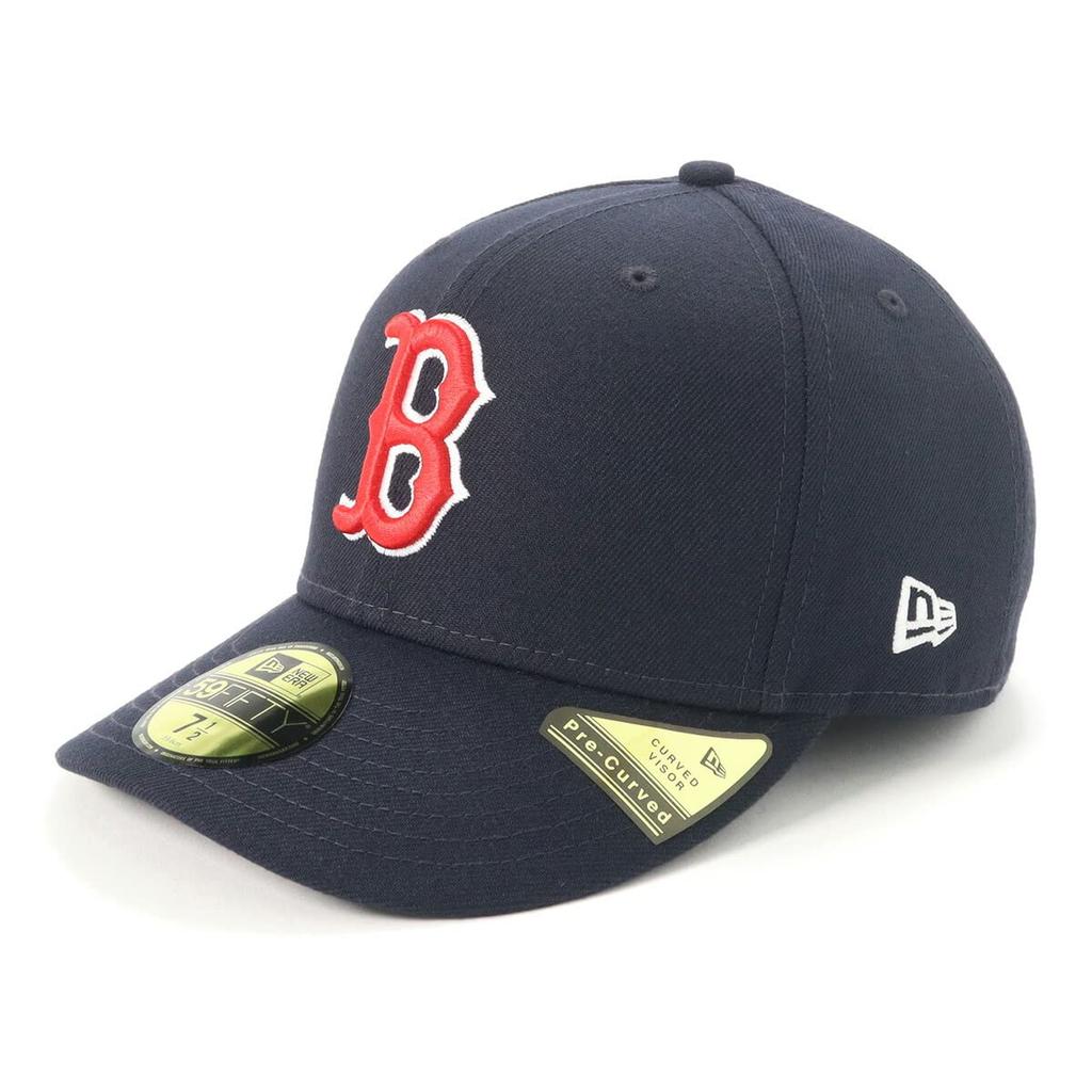 New Era MLB Pre-Curved 59FIFTY Cap, BOS Navy, 7 14, PC5950, BOSRED, NVY, RRED, 25J