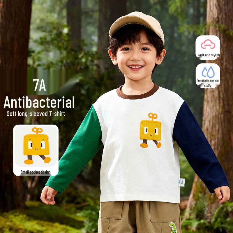 Beibeiyi 7A Antibacterial Boys Cartoon Long Sleeve T-Shirt 130/64