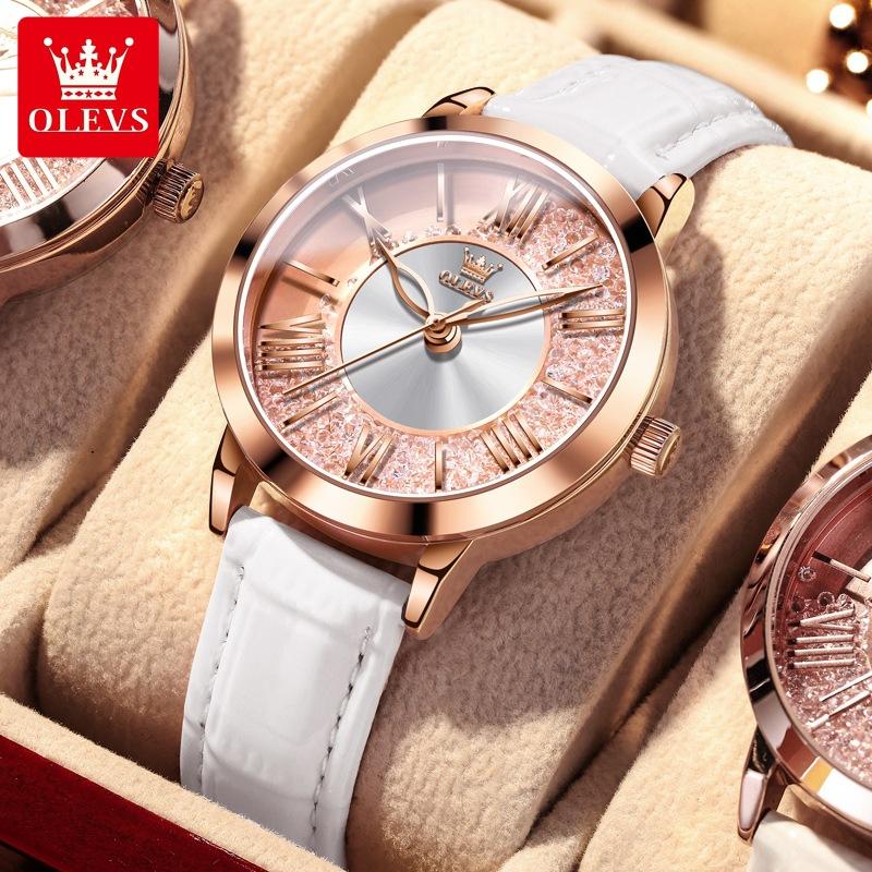

Брендовые часы OLEVS, модные элегантные трендовые светящиеся водонепроницаемые кварцевые часы, женские часы, женские часы