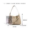 2025 Autumn and Winter New Shoulder Crossbody Leather Women's Bag Niche Design High Fashion Simple Women's Bag Underarm Bag