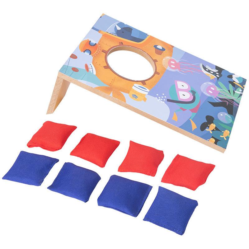 

Classic Games Children Throw Beanbag Wooden Party Game Hand Strength Exercise Toys for Kids Montessori Educational Gift for Kids