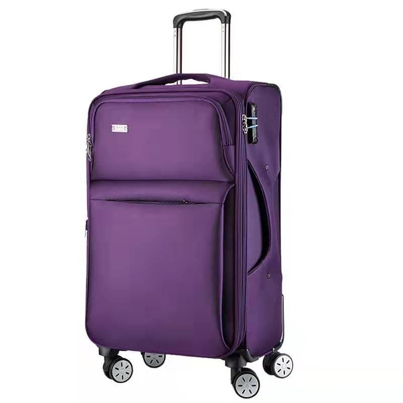 Oxford Cloth Suitcase with Universal Wheels, 24-28 Inch Canvas Trolley for Men