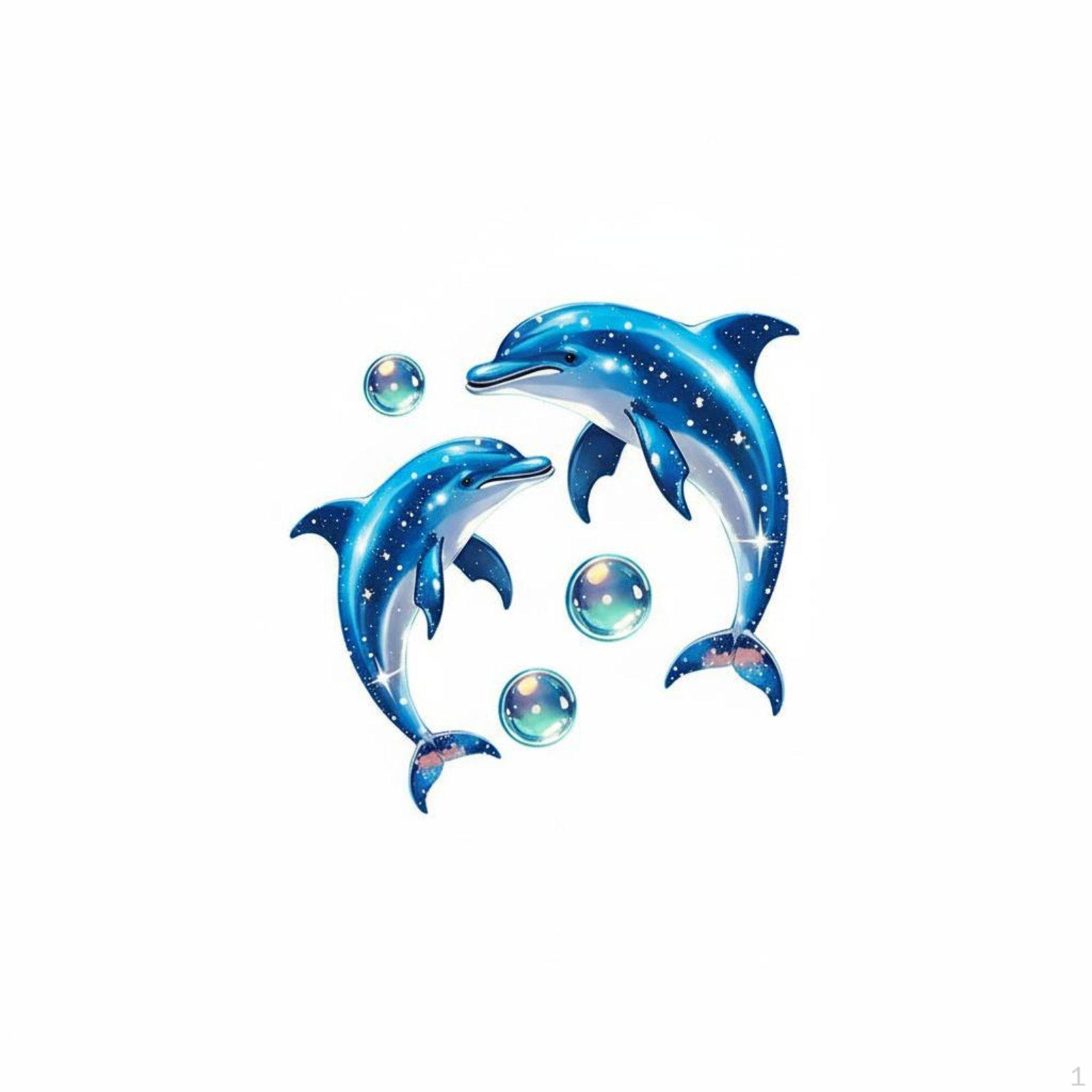 Dolphin Bubble Wall Sticker Self Luminous Removable Sea Animal Decal