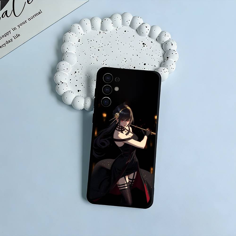 

S-X-F Spy- x- Family Black Soft Silicone Phone Case for Samsung S25, S24, S21, S22, S23, S30, Ultra, S20, Plus, FE, Lite Samsung S20plus5G