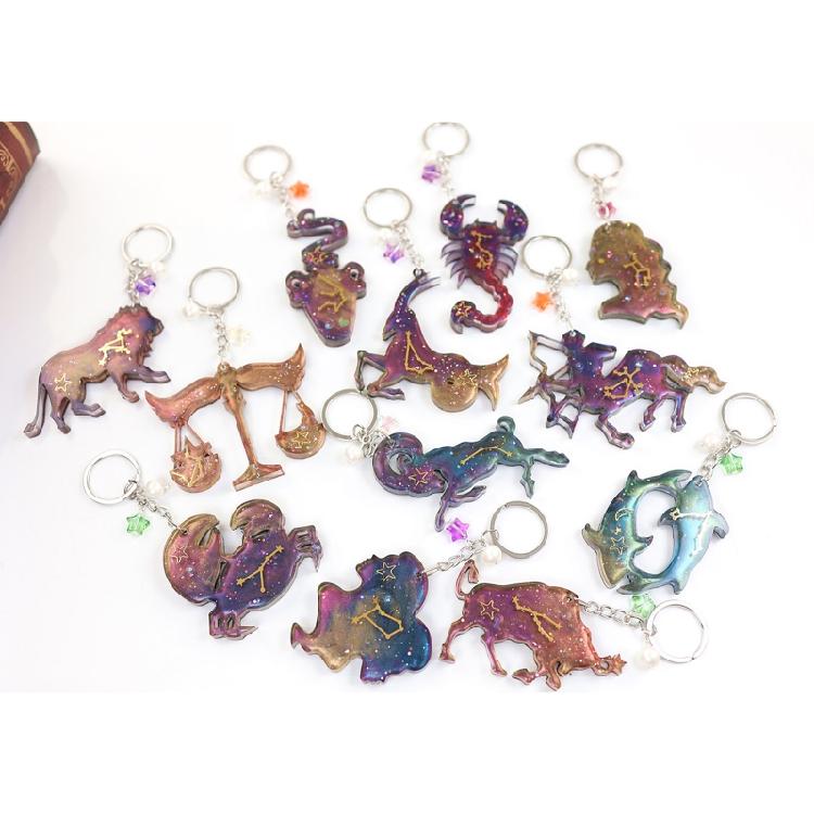 2Pcs Constellation Resin Mold Animal Pendant Epoxy Resin Mold for Jewelry Making