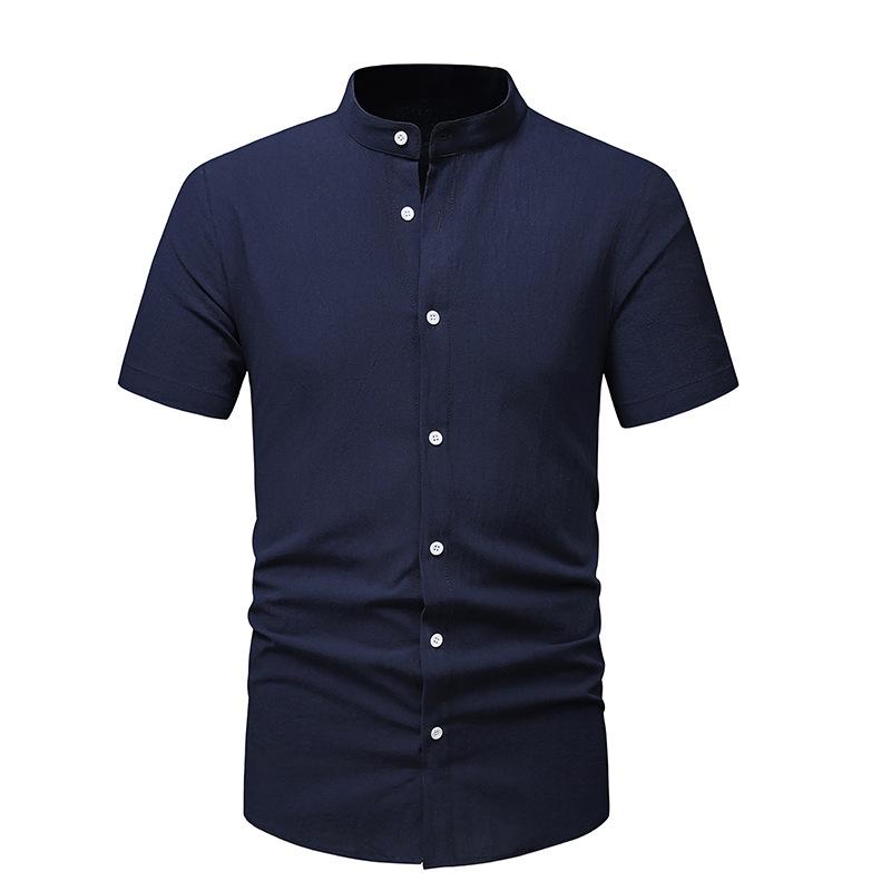 New Summer Men's Fashion Short Sleeve Shirt Breathable Sweat-absorbing Comfortable Men's Short Sleeve Top