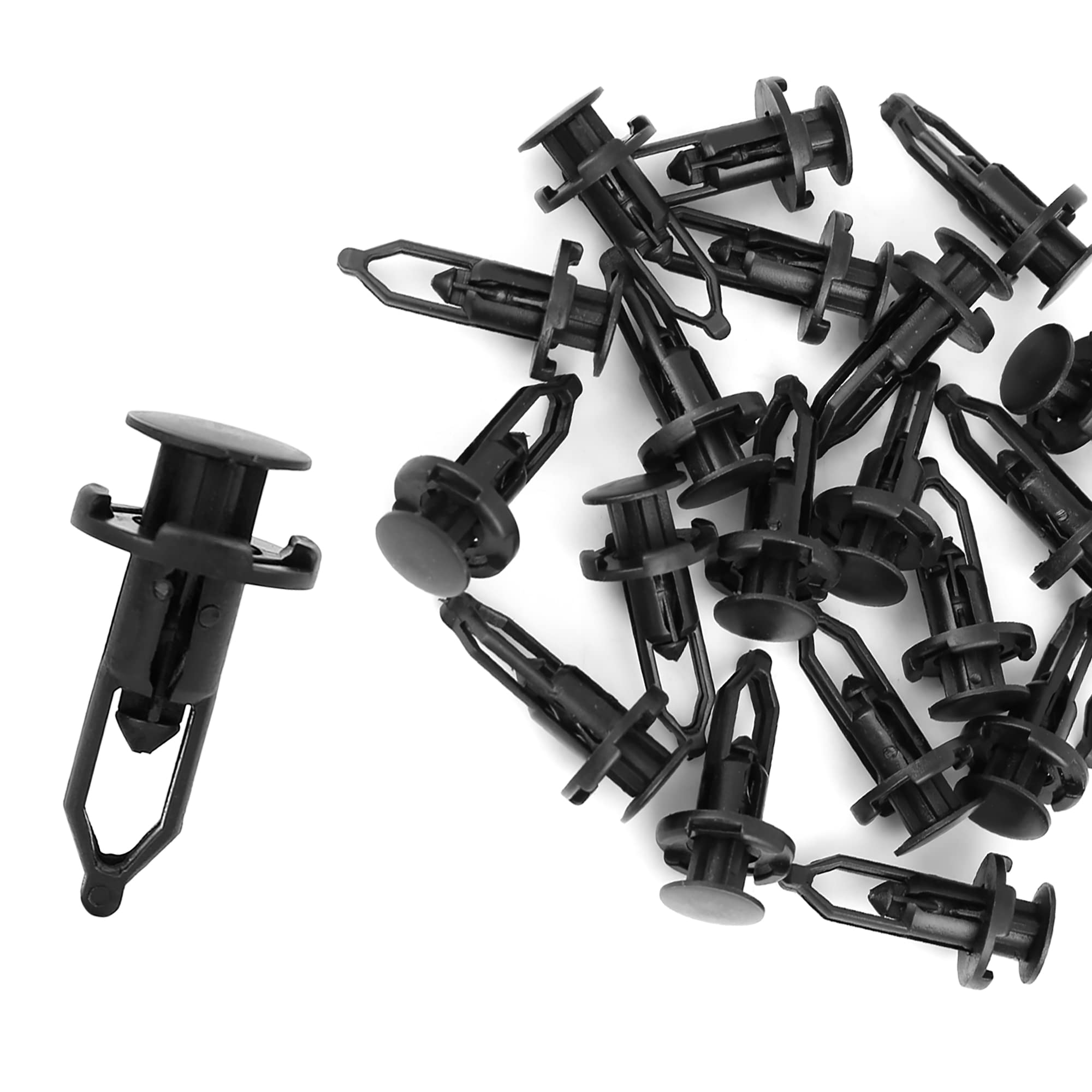 

ACROPIX Plastic Rivet Rivet Holder Fender Bumper Clip 9mm Hole Diameter Universal Push Type Black Pack of 20 39 x 18mm чёрный