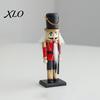 Festival Party Ornament Wooden Nutcracker Soldier Figurine, Handcrafted Solid Wood Christmas Tabletop Holiday Gift for Desk And Bookshelf Decor,
