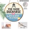 2D Flat, 1pc 2D Flat, Round Spanish Aluminum Sign, "Please Shower Before Entering The Pool" Vintage Decorative Plaque, Pool Rule Reminder Sign, Ideal