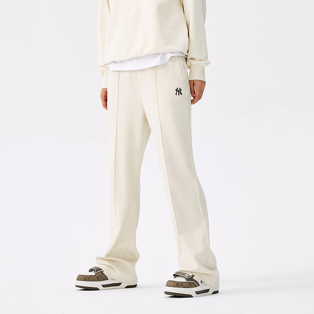 New MLB New York Yankees Basic Collection 25FW Casual Pants Women's Standard Ivory 3FPTB0454-50CRS