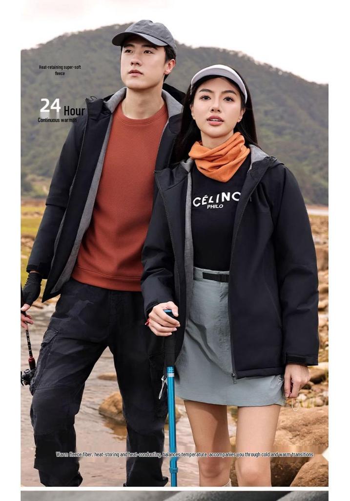 Autumn/Winter Windproof Waterproof Warm Jacket for Mountaineering, Fishing, Cycling, and Workwear with Custom Embroidery and Logo Options