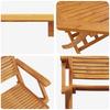 Folding Bistro Set 3 Pcs Brown Solid Acacia Wood