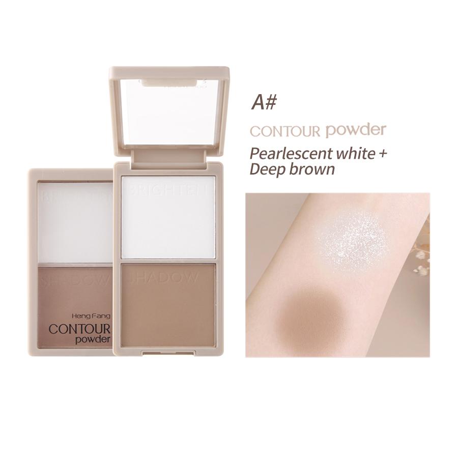 HENGFANG A Multi-purpose To Create 3D Little V Face Silky Smoothing Powder + Highlighter Cosmetics