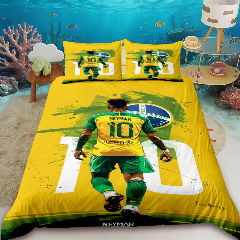 Duvet Cover CR7 Football Star R-Ronaldo Printing Bedding Set Duvet Cover Comforter Bed Youth Kids Girl Boys Gifts