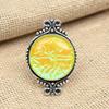 Yellow Triplet Opal Gemstone Solid 925 Silver Jewelry Handmade Charming Engagement Ring