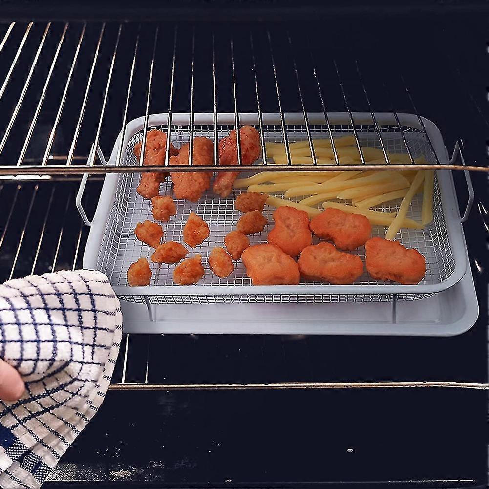 Stainless Steel Fryer Basket For Oven, Crisper Tray And Basket For Oven 13 X 9.6 Inch, For Fries/ba