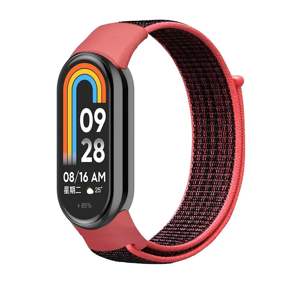 Nylon Loop for xiaomi Mi Band 9 8 Strap 8 NFC SmartWatch Wristband Correa Replacement sport pulsera for Miband 8 Bracelet Correa