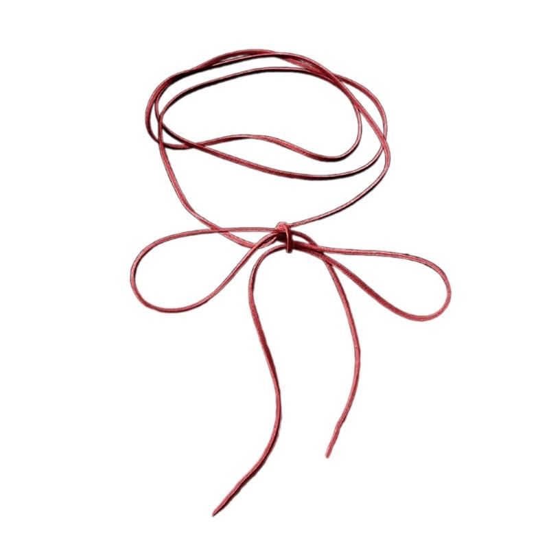 Elegant Long Tie Choker Necklace Stylish Neck Chain with Bowknot Pendant Accessory for Fashionable Women Ladies