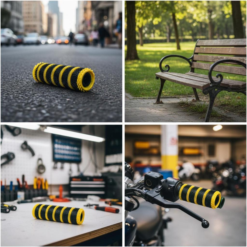 Cycle Handlebar Grips Shock-Absorbing Sleeves Textured for Cycling