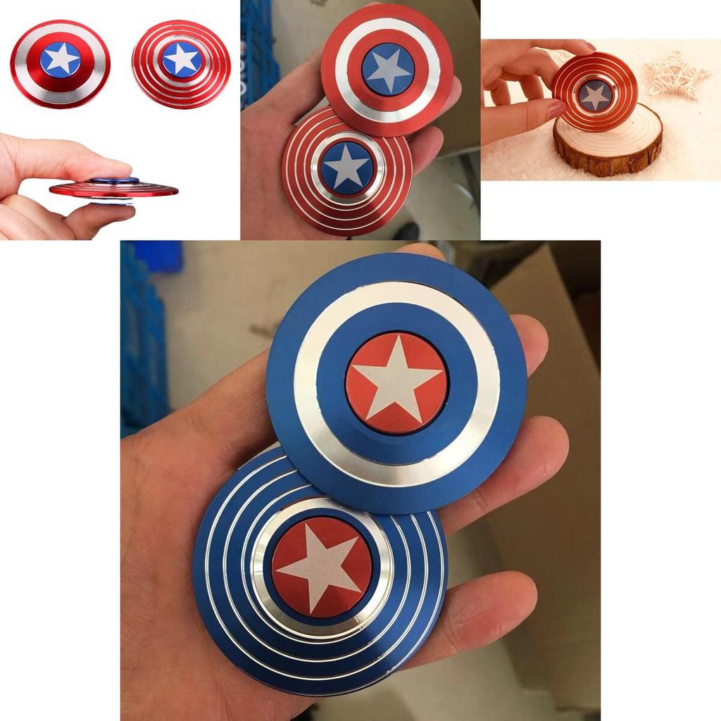 Lebhaft gefärbter Captain America Fidget Spinner mit Hochgeschwindigkeitsrotation zur Stressreduzierung