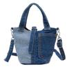 Borsa Secchiello in Denim Vintage per Bambini e Donne Borsa a Tracolla Casual di Design