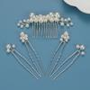 Silver Bride Hair Pins Gold Hair Fork Vintage Wedding Headwear  Headpiece