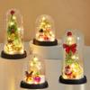 Led Christmas Tree Decorations Desktop Miniature Light Home Decor Mini Luminous Christmas Tree DIY Ornaments for Office Party