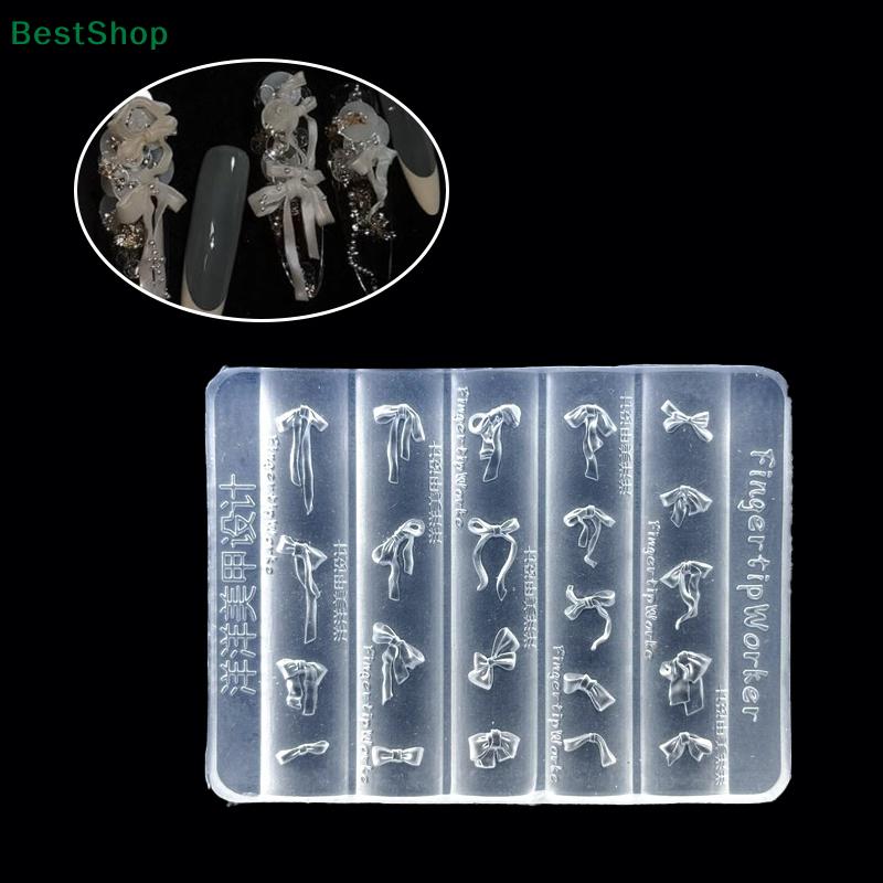 3D Bow Nail Art Silicone Mold - Multiple Styles Ribbon Bow Mold for DIY Nail Decoration