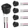 BFXM Round Rocker Switch, ON Off Switch 12V, SPST 2 Pin | Waterproof Toggle Switch with Pre-Wired for Car RV Trucks Marine Boats, Automotive Tools