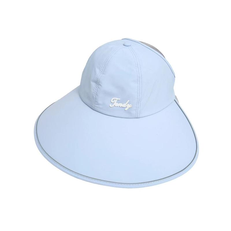 New sunscreen cap, dome outdoor cycling visor, women's breathable adjustable solid color big eaves hat