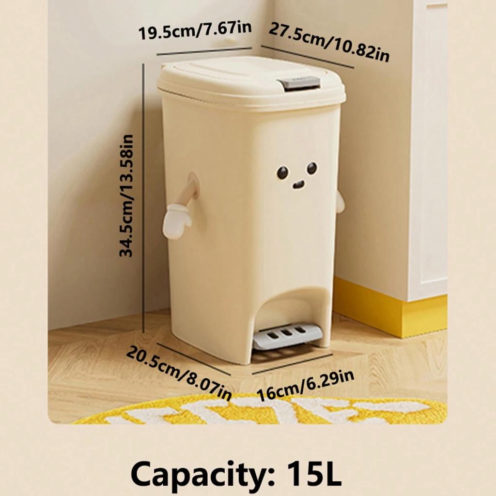 Kitchen Trash Can Household Large Premium Feeling Bathroom Toilet Foot Press Double Open Trash Can with Lid Waterproof