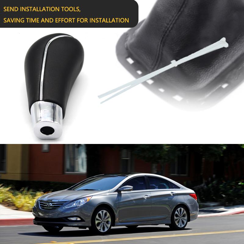 For Hyundai Sonata I45 YF 2009-2014  Leather Automatic Car Gear Shift Knob Lever Shifter Head Handball Gearbox Handles
