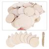 1pcs Merry Christmas Wooden Round Baubles Tags Christmas Balls Decoration DIY Craft Ornaments Christmas New Year Navidad Decor