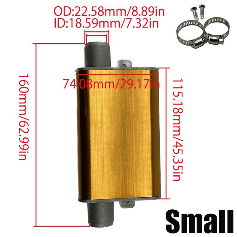 24mm Muffler Silencer S Curved Air Diesel Parking Heater Exhaust Pipe Aluminum Alloy For Webasto Eberspacher Car Truck VAN RV