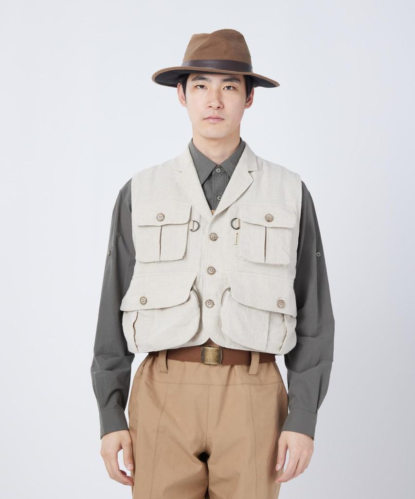 Snow Peak Maßgeschneiderte Angelweste Oberbekleidungsweste XL BEIGE SPTL-JK-26SU901 Mittelschicht Herren Damen