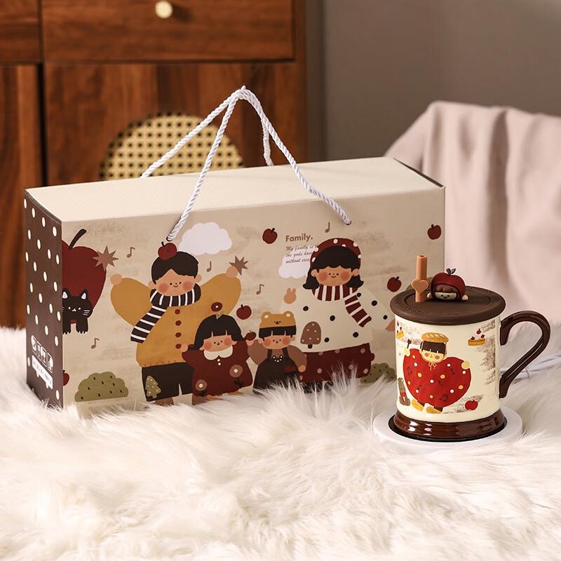 SX Parent-Child Ceramic Warm Mug with Lid