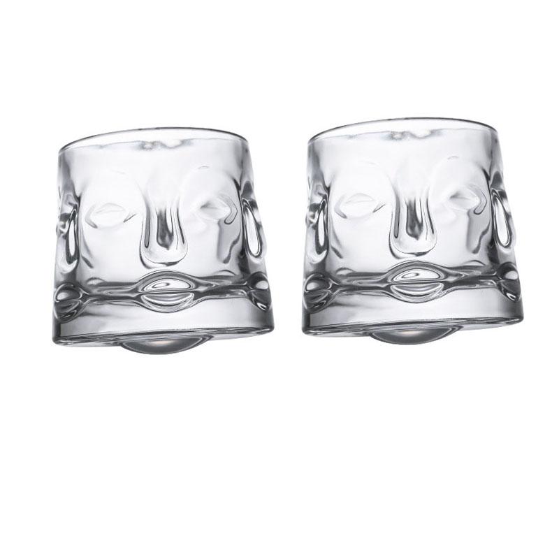 300ml Creative Rotating Whiskey Glass Foreign Wine Glass Unique Design Wine Glass Without Base Ice Hockey Cup Elegant Glassware