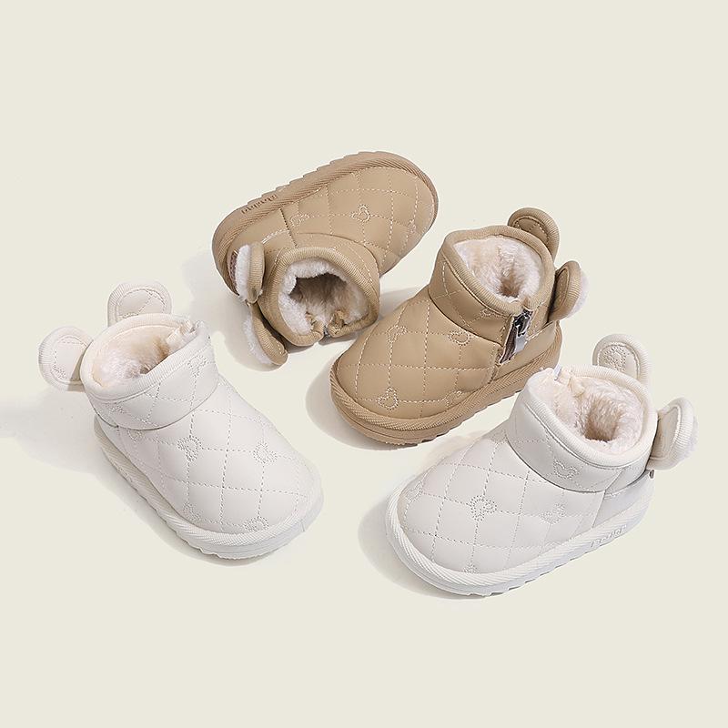 Unisex Warm Waterproof Baby Snow Boots with Velvet, Ages 1-6