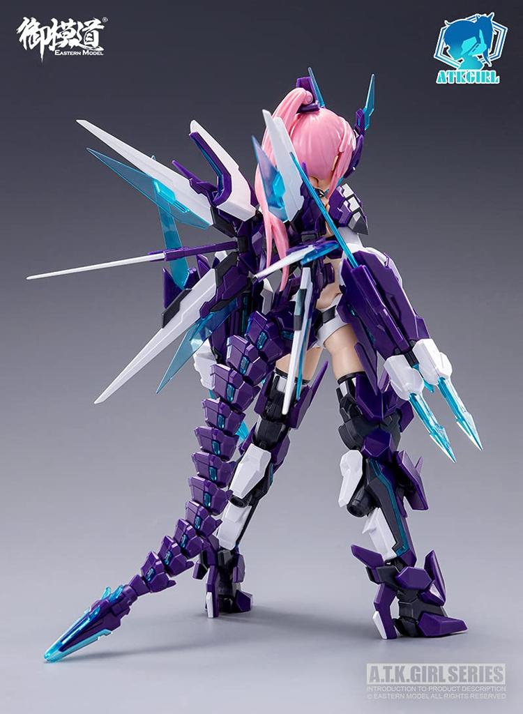 Doyusha Eastern Model ATK Girl Four Sacred Beasts Blue Dragon 1/12 Scale Pre-Colored Plastic Model Kit, Approximately 16cm Tall