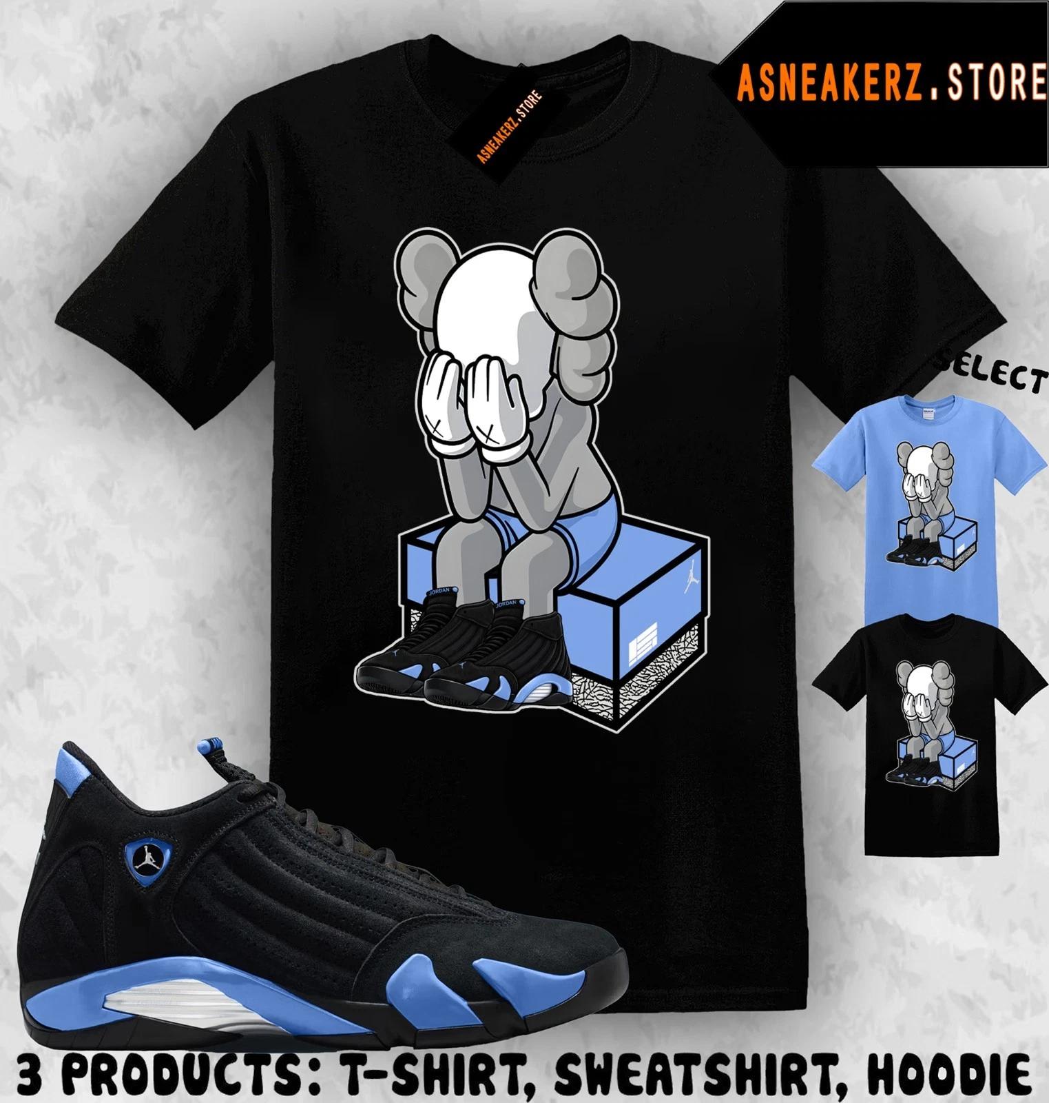 

Футболка в тон AJ 14 Black University Blue Кроссовки Кроссовки Кроссовки Кроссовки Kawsone S