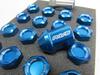 RAYS Duralumin Lock Nut Set for L32 M12 x Blue 74020001112BL & 4H, 1.5, Anodized,