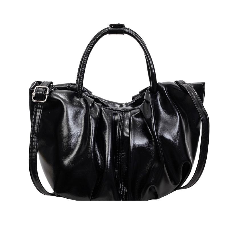 French pleated cloud bag 2025 summer new fashion casual portable vegetable basket texture shoulder messenger bag