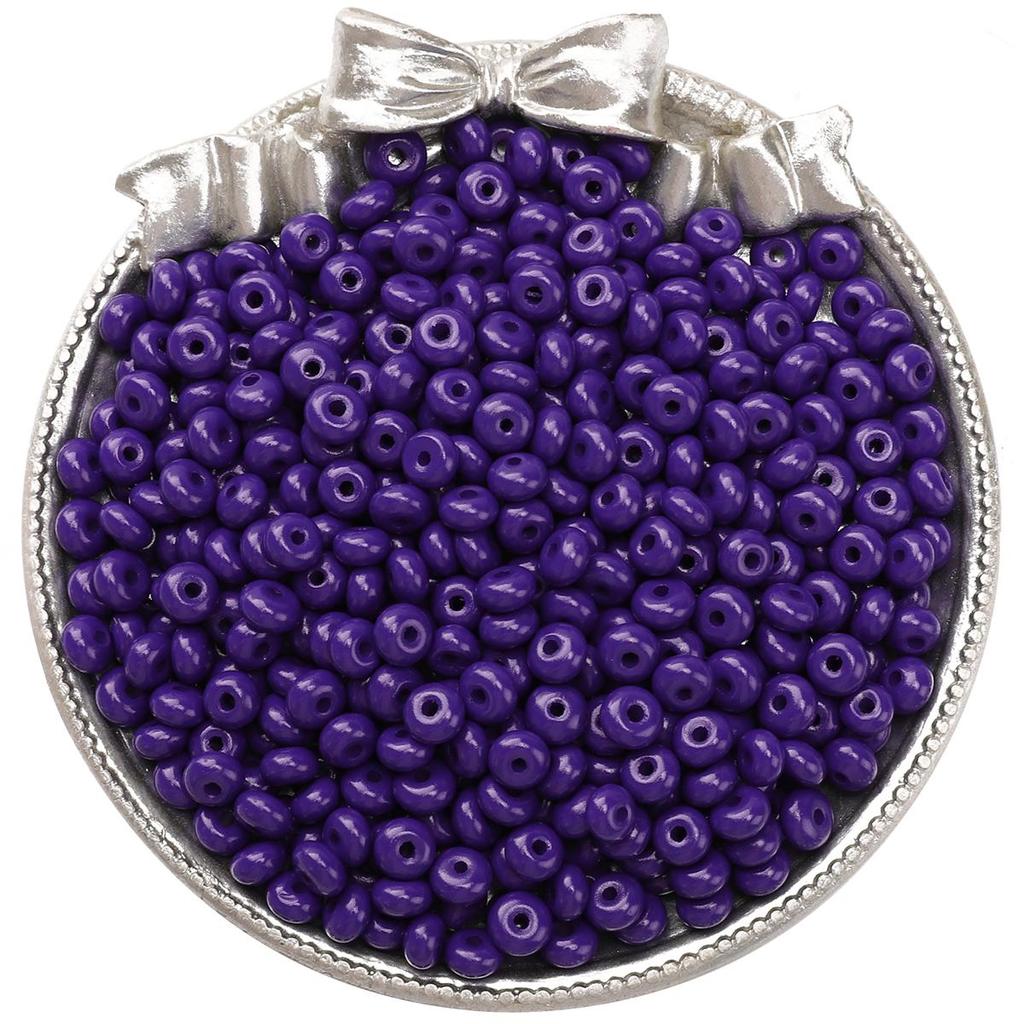 60 Stück Flaschenglasperlen Charm Ölgemälde Abacus Tschechische Perlen Seed Spacer Perlen für die Schmuckherstellung Zubehör