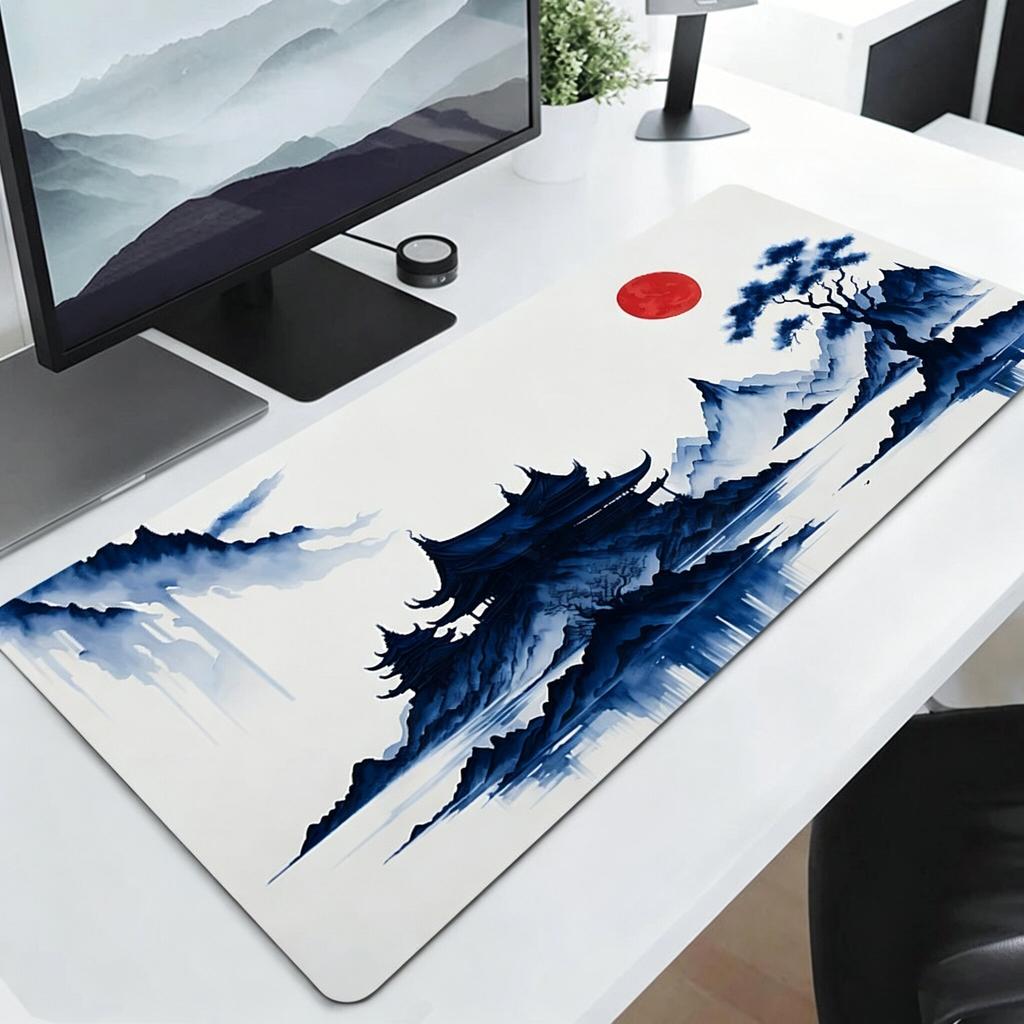 Ink Painting Desk Mat Gamer Mousepads Company Mouse Pad Office Desk Pads Large Mousepad Chinese Style Mouse Mats For Computer