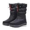Women's White Waterproof Non-Slip Fleece-Lined Snow Boots - Korean Style, Plus Size, Cotton, Thickened Winter Footwear