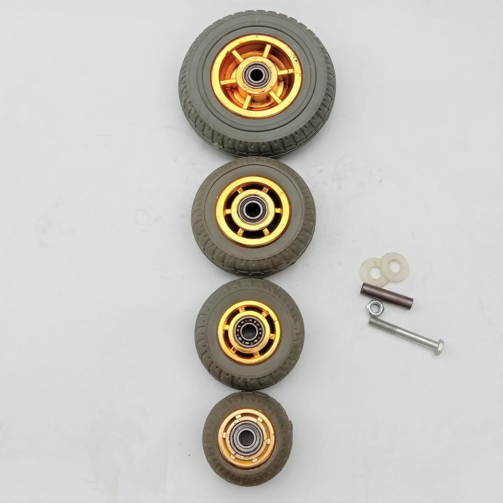 Heavy-Duty Silent Gray Rubber Swivel Caster Wheel